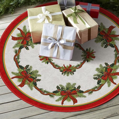 AVOIN colorlife Christmas Tree Skirt 48 Inch, Holiday Tree Mat E633175