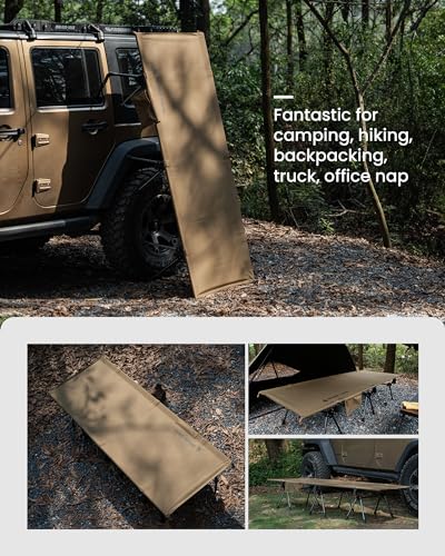 OneTigris SUPRANUBIS Camping Cot, Height Adjustable, Portable Folding Bed R56991