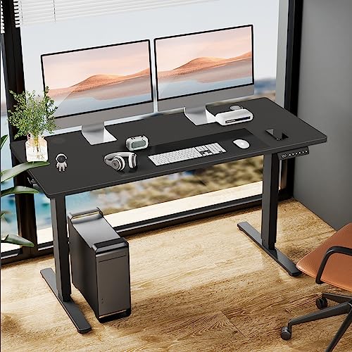 Adjustable Height Electric Standing Desk 55x24 Inch Black W5266