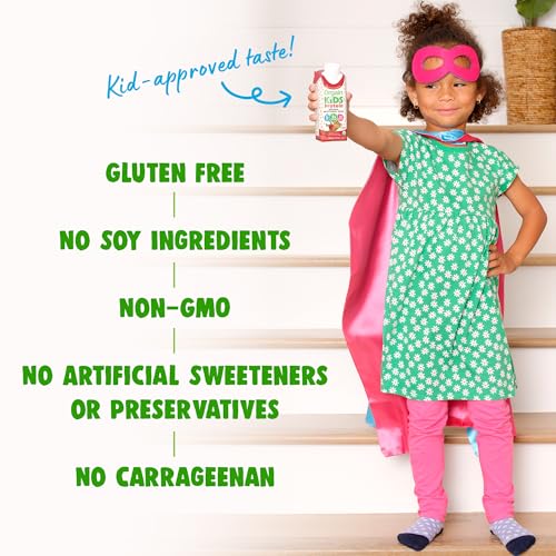 Orgain Organic Kids Protein Nutritional Shake, Chocolate, 8g Protein, 8.25 Fl Oz (Pack of 12) S5828