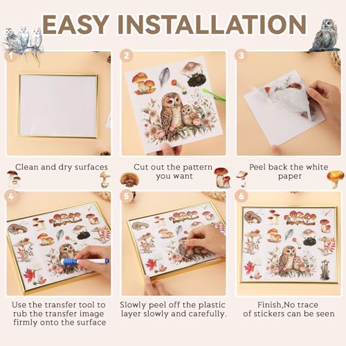 Christmas Rub on Transfers for Crafts and Furniture, 5.9 x 5.9 Inch R249028