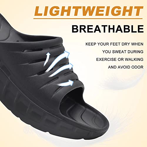 KuaiLu Men's Recovery Sandals Orthotic Cushion Open Toe Sport Slides D332788