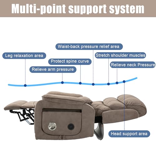 Power Lift Chair Recliner with Massage and Heat for Adults, Dual Motor H2507