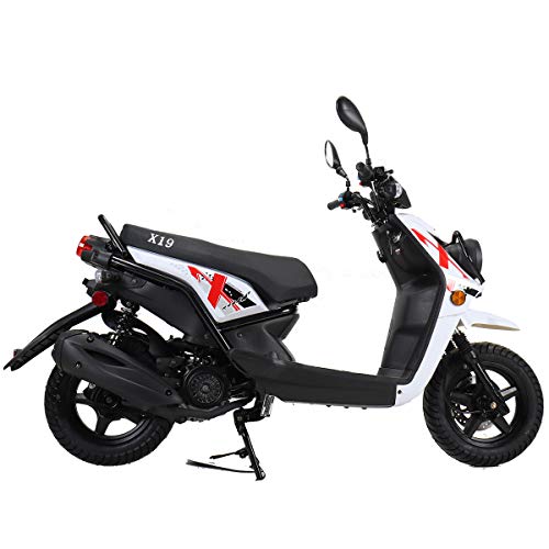 X-PRO 150cc Adult Street Moped with 12" Aluminum Wheels White W326