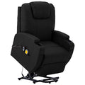 vidaXL Electric Power Lift Massage Chair with Vibration, Black Faux Leather N279187