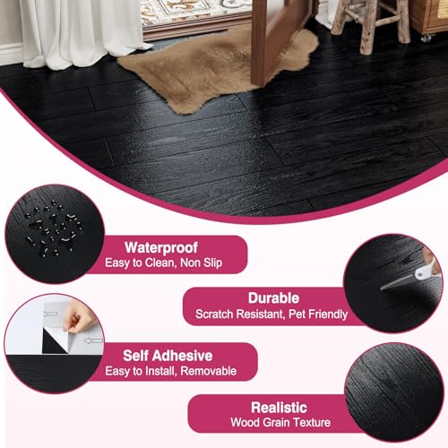 CRE8TIVE 24-Pack Peel and Stick Vinyl Plank Flooring Waterproof 6"x36" V170