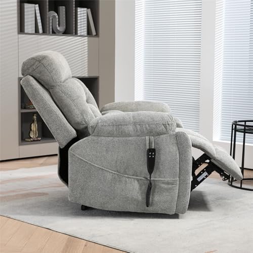 Lift Chair Recliner with Massage and Heat, Heavy Duty for Seniors, Brown V12888