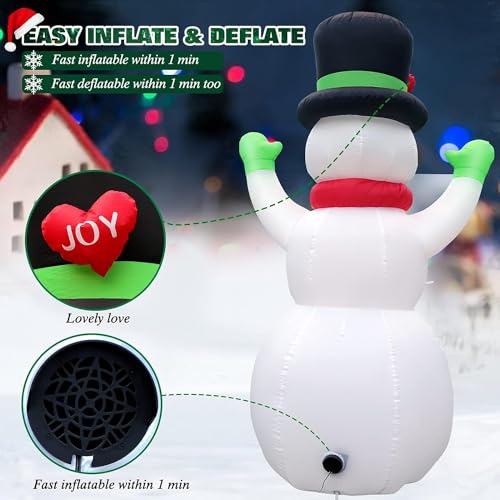 8 FT Christmas Inflatable Santa Claus with Gift Bag and LED Lights for Yard Outdoor Decor M3530
