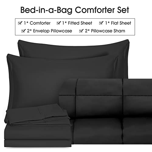 David's Home Queen 7-Piece Comforter Set, White J814