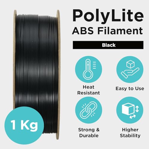 Polymaker PolyLite ABS Filament 1.75mm Black, 1kg F638424