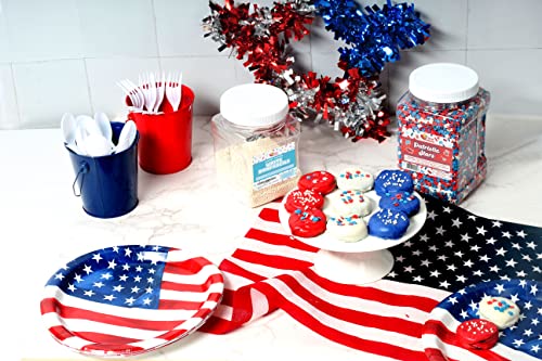 Snowflake Confetti Sprinkles - 1.2 Pounds - Blue & White Jimmies for Baking A6962
