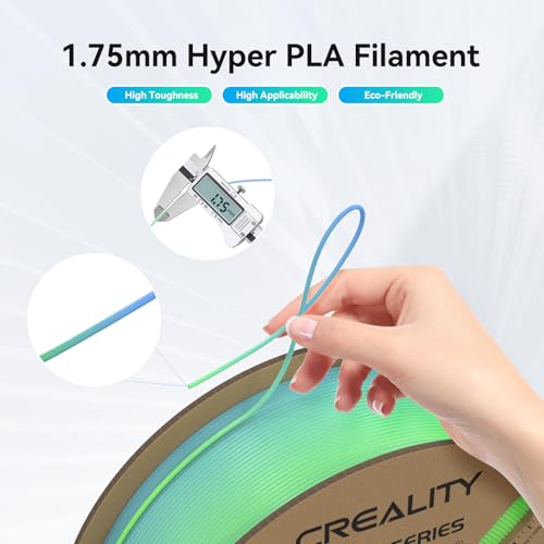 Creality Hyper PLA Filament 1.75mm High Speed 3D Printer Filament, 4 Pack 1kg Spool, Black & White K3786