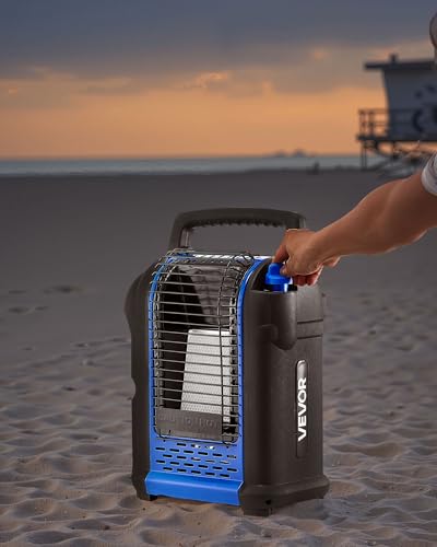 VEVOR Propane Heater, 9000BTU Forced Radiant Space Heater with Tip-over Protection X36202
