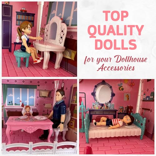 Family Dollhouse People - 5 Poseable Action Figures G290