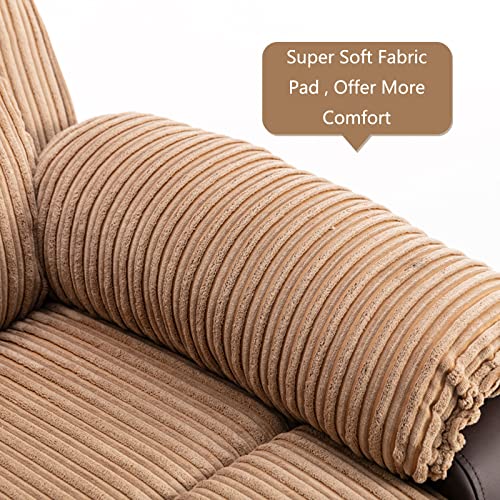 CALABASH Power Recliner Chair for Adults, Adjustable Flannel Fabric, Brown U474