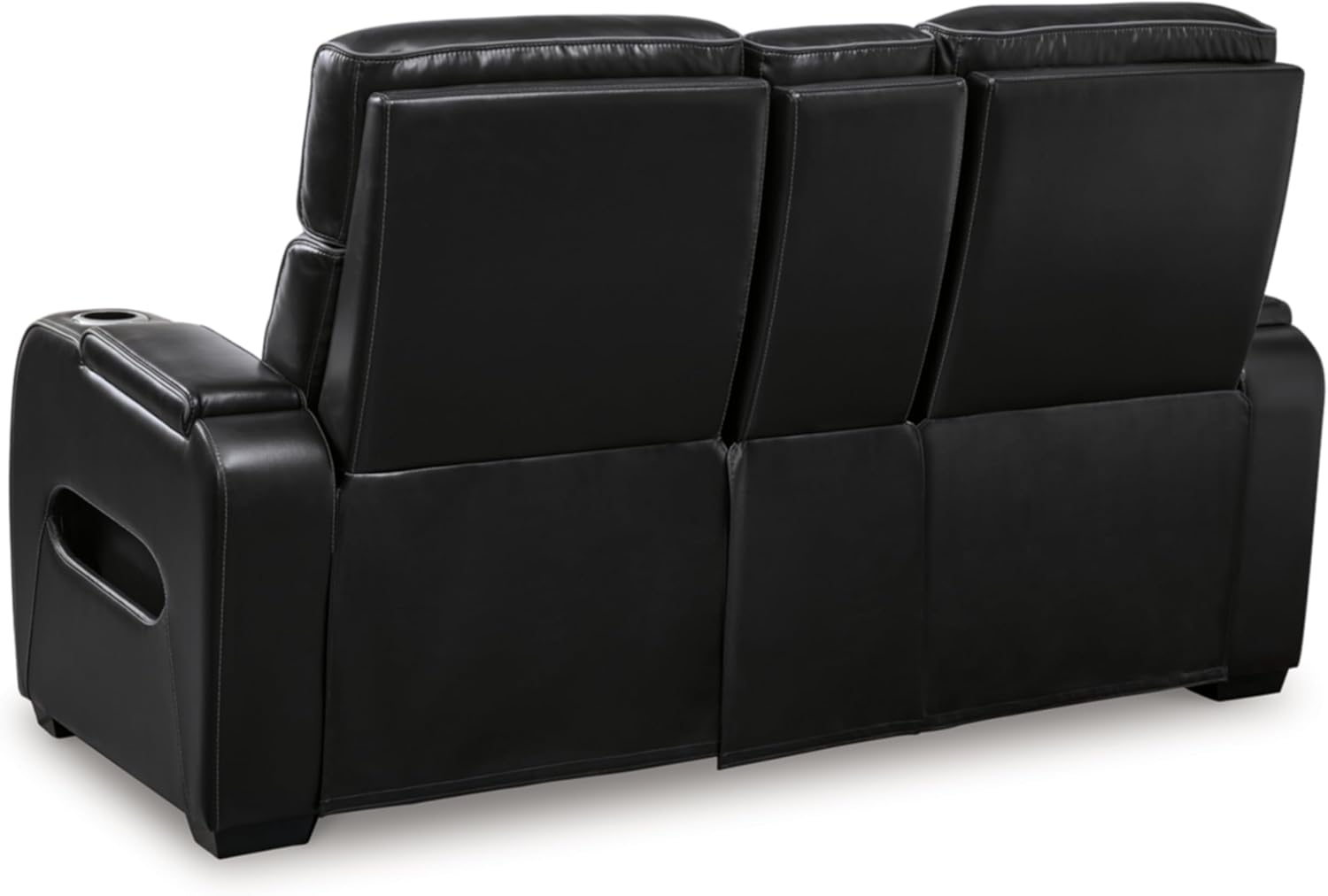 Signature Design by Ashley Boyington Power Reclining Loveseat with Console, Black V70876