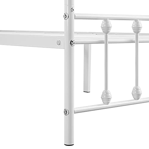Yaheetech Classic Metal Platform Bed Frame with Victorian Headboard, Full Size Black T81083