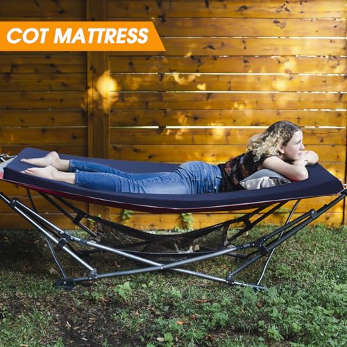 CYMULA Camping Cot Mattress 2in Memory Foam Sleeping Pad for Adults, Portable Roll Up Travel Pad R569502
