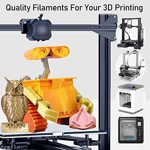 MIKA3D Bicolor Silk PLA 3D Printer Filament Bundle, 1.75mm, 6 Spools V5573