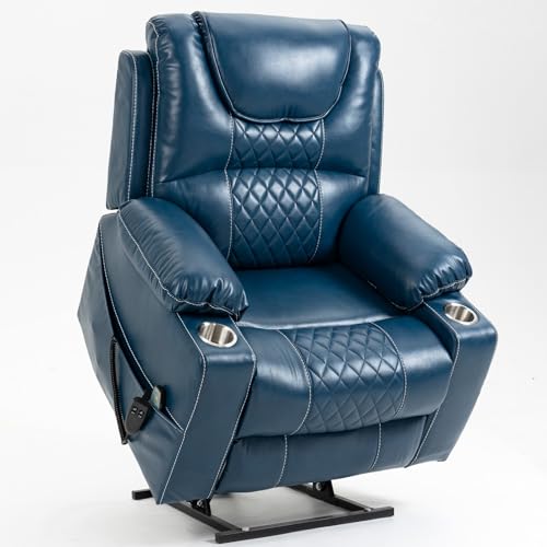Lift Chair Recliner with Massage and Heat, Heavy Duty for Seniors, Brown V12888
