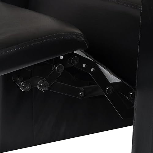 2-Seater Faux Leather Recliner Sofa with Cup Holder E526