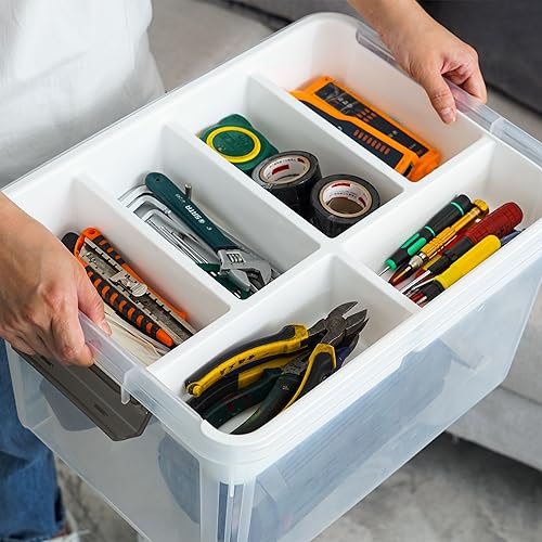 Citylife 17 QT Plastic Storage Box with Removable Tray A71310