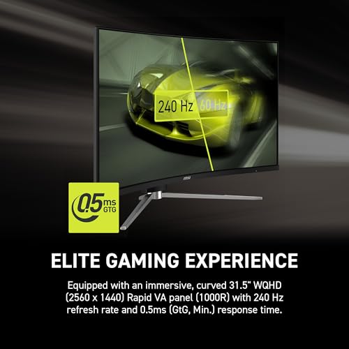 MSI MAG 325CQRXF E2 31.5-inch WQHD 240Hz VA Gaming Monitor A3608