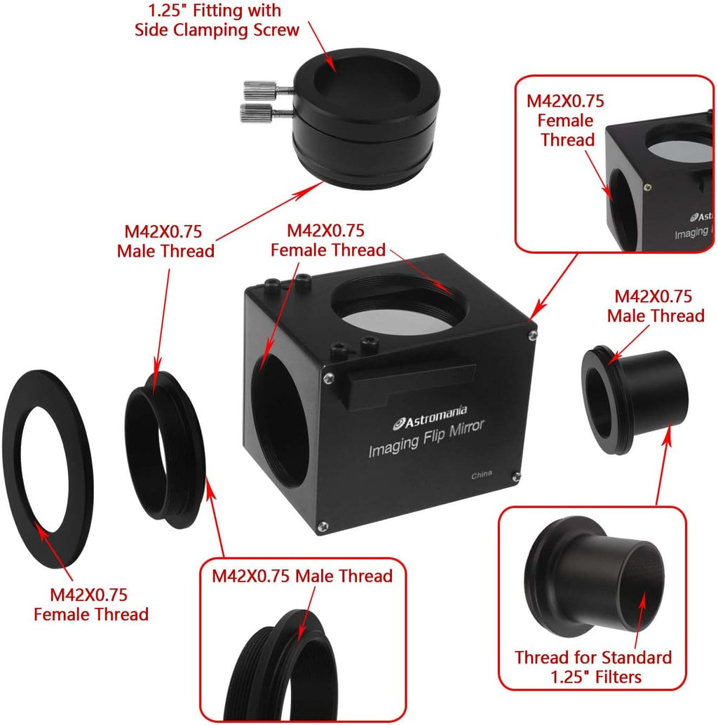 Astromania 1.25" Astrophotography Flip Mirror H989