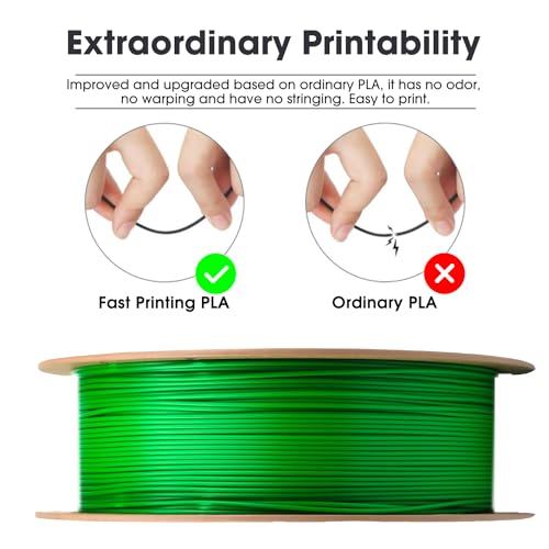 eSUN PLA Basic Filament 1.75mm, 3D Printer Filament, 1KG Spool, Black B3638