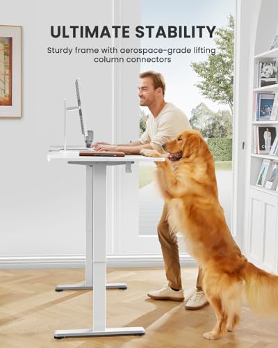 ErGear Height Adjustable Electric Standing Desk 48 x 24 Inches, Walnut S608