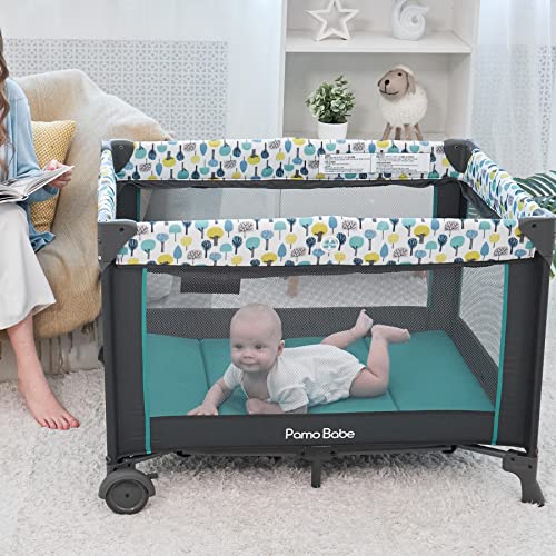Portable Baby Playpen with Detachable Bassinet and Changing Table V6174