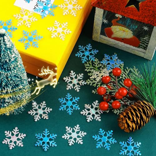 1600 Pieces 3 Size Snowflake Glitter Confetti for Christmas Party Table Decor P404201