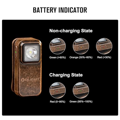 OLIGHT Oclip Rechargeable EDC Flashlight 300 Lumens Dual Light Sources X82255