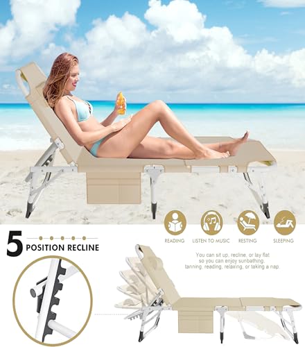 ABORON Oversized Folding Camping Cot for Adults, Double Layer 1200D, with Mat & Carrying Bag S2407