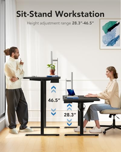 HUANUO Electric Standing Desk 71 x 35 inch Height Adjustable Sit Stand Desk H24537