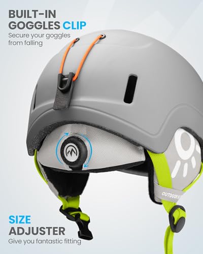 OutdoorMaster Kids Ski Helmet and Goggles Set, Snowboard Helmet F7755