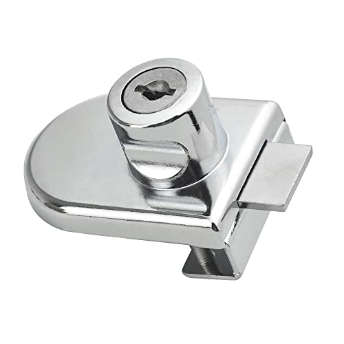 4Pack Zinc Alloy Double Glass Door Display Lock Cabinet Lock with 2 Keys C996496