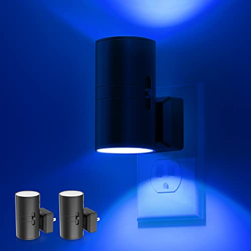 L LOHAS LED Night Light Plug in, Modern Night Lights Plug into Wall, Dusk to Dawn Sensor, Soft White 3000K, 0-100LM Adjustable Brightness, Dimmable Night Lights for Hallway Bedroom Stairway, 2 Pack