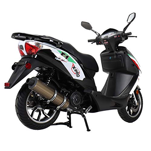 X-PRO 150cc Moped Street Gas Adult Bike with 13" Aluminum Wheels (Blue) Y478816