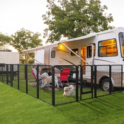 Yaheetech Dog Playpen Outdoor 40 Inch 8 Panels Metal Pet Fence I4784