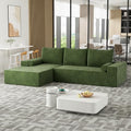 OUYESSIR L-Shape Modular Sectional Sofa Couch Set, 105" Modern Chenille Minimalist Couch, Upholstered Corner Cloud Sofa Sleeper for Living Room, Bedroom, 2 PC Free Combination, Beige White