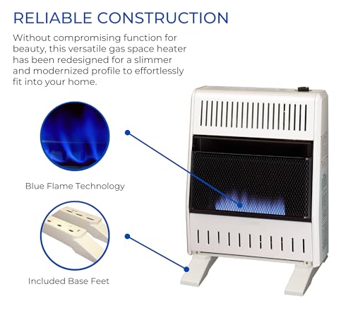 ProCom ML300HBA-B Ventless Liquid Propane Blue Flame Heater with Base Feet K420