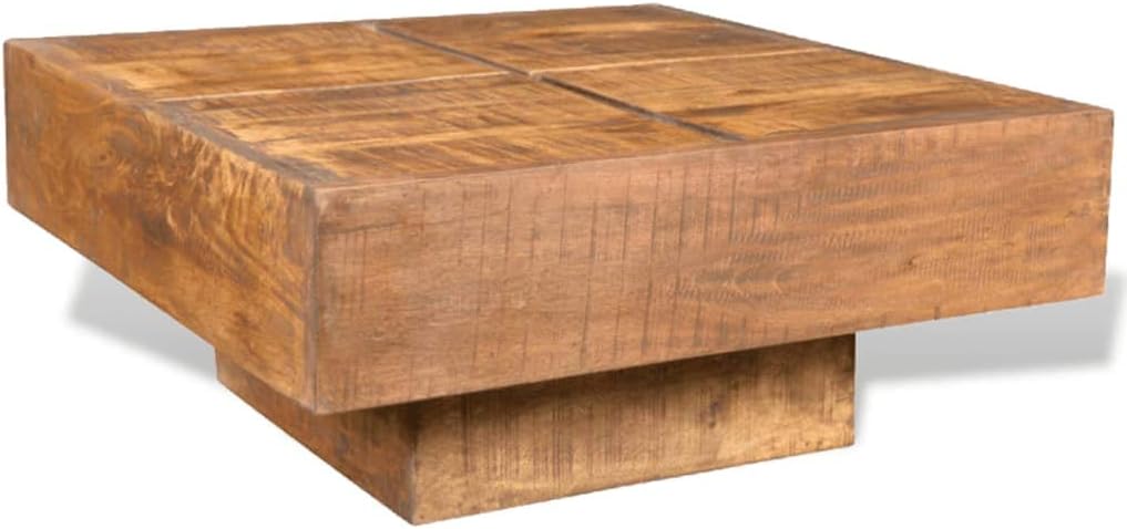 Rustic Square Mango Wood Cocktail Table L355733