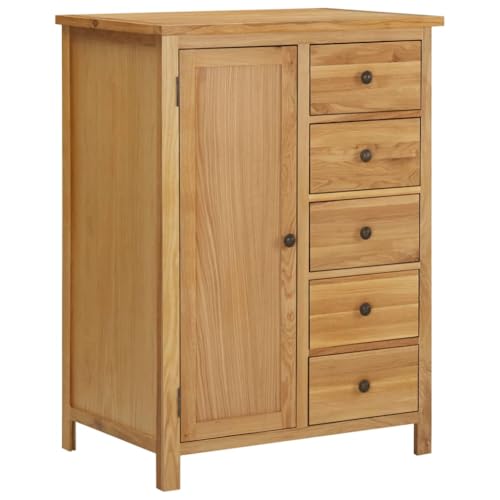 Wardrobe 29.9"x20.5"x41.3" Solid Oak Wood,Rustic Oak Wardrobe with Hanging Rail and Drawers for Bedroom Storage Armoires & Wardrobes, Bedroom Cabinets & Storage