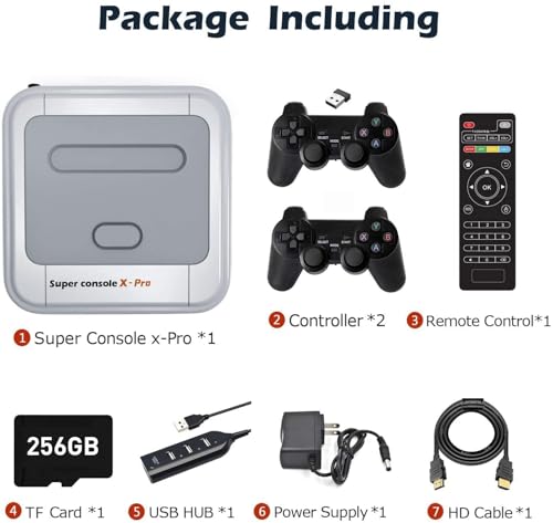 Kinhank Retro Game Console Super Console X PRO with 65000+ Games, 70+ Emulators, 4K TV M628147