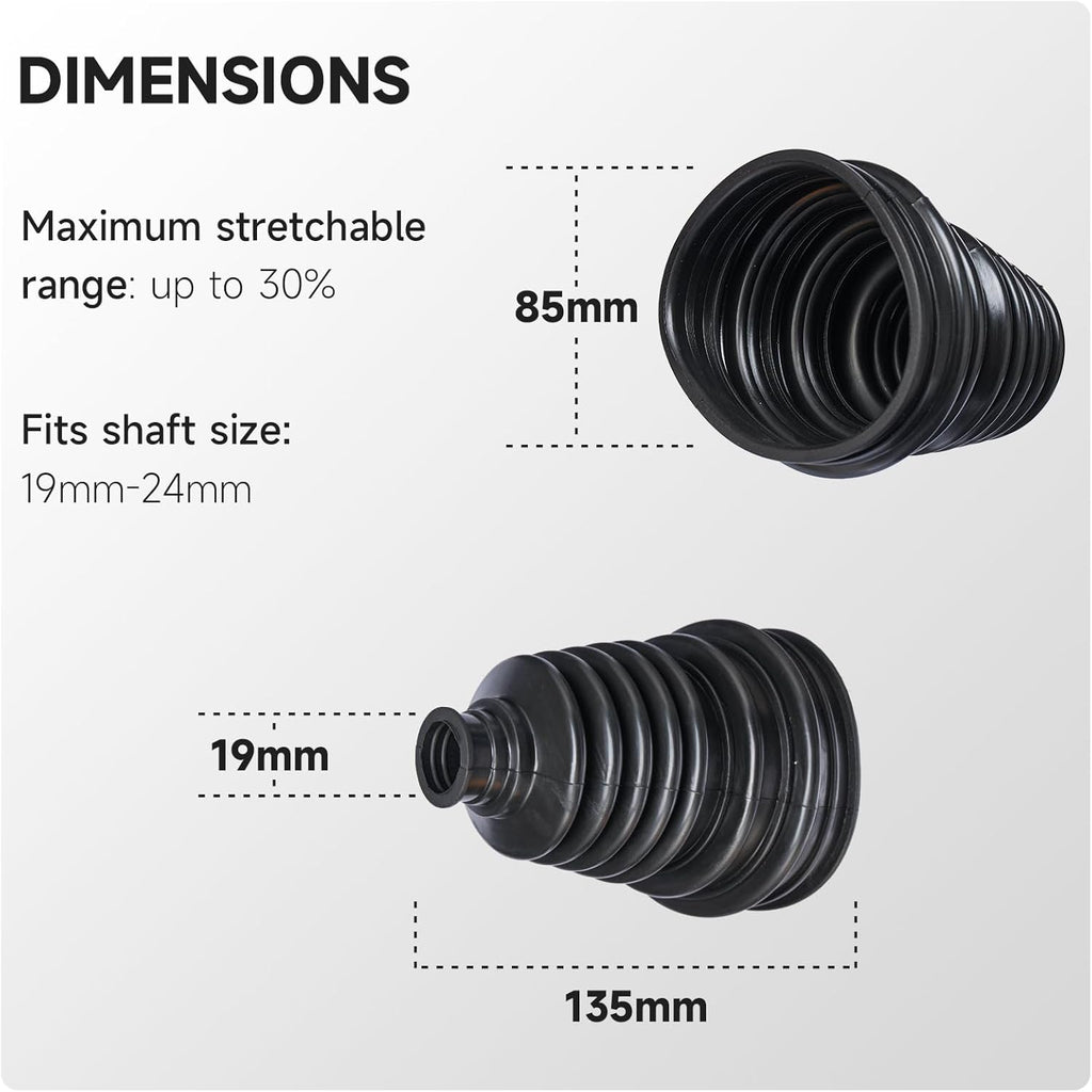 CV Joint Boot Kit Universal Constant Velocity Boot Set (Pack of 2) C82742