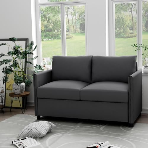 Beige Loveseat Sofa 52" 2 Seater Couch for Living Room X208909
