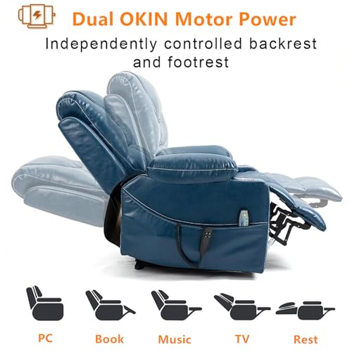 Lift Chair Recliner with Massage and Heat, Heavy Duty for Seniors, Brown V12888