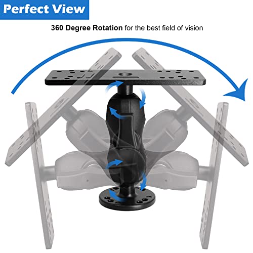 Aluminum Fish Finder Mount with 1.5" Ball, Medium Arm for Boat N9307