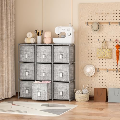 Cube Storage Organizer with 6 Printed Bins and Labels Y73983